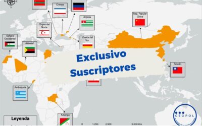 MAPA DE LOS ESTADOS CON RECONOCIMIENTO PARCIAL INTERNACIONAL