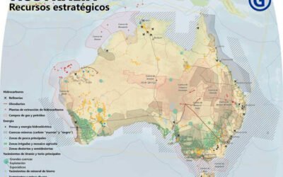 Mapa de los recursos estratégicos de Australia