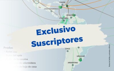 Mapa de narcóticos en el continente americano