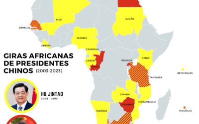 MAPA DE LAS VISITAS PRESIDENCIALES CHINAS EN ÁFRICA