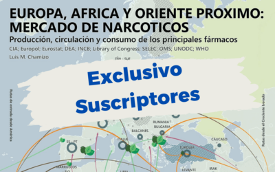 Mapa de los narcóticos en Europa, África y Oriente Próximo