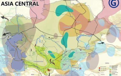 Mapa de los recursos estratégicos de Asia Central