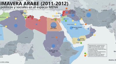El mapa de la Primavera Árabe
